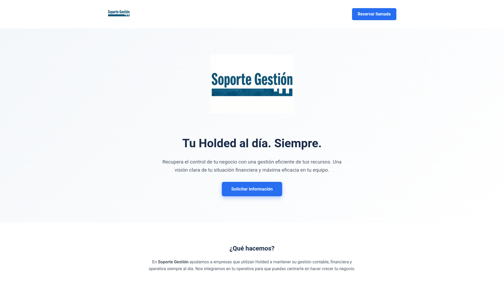 website screenshot of https://soportegestion.es