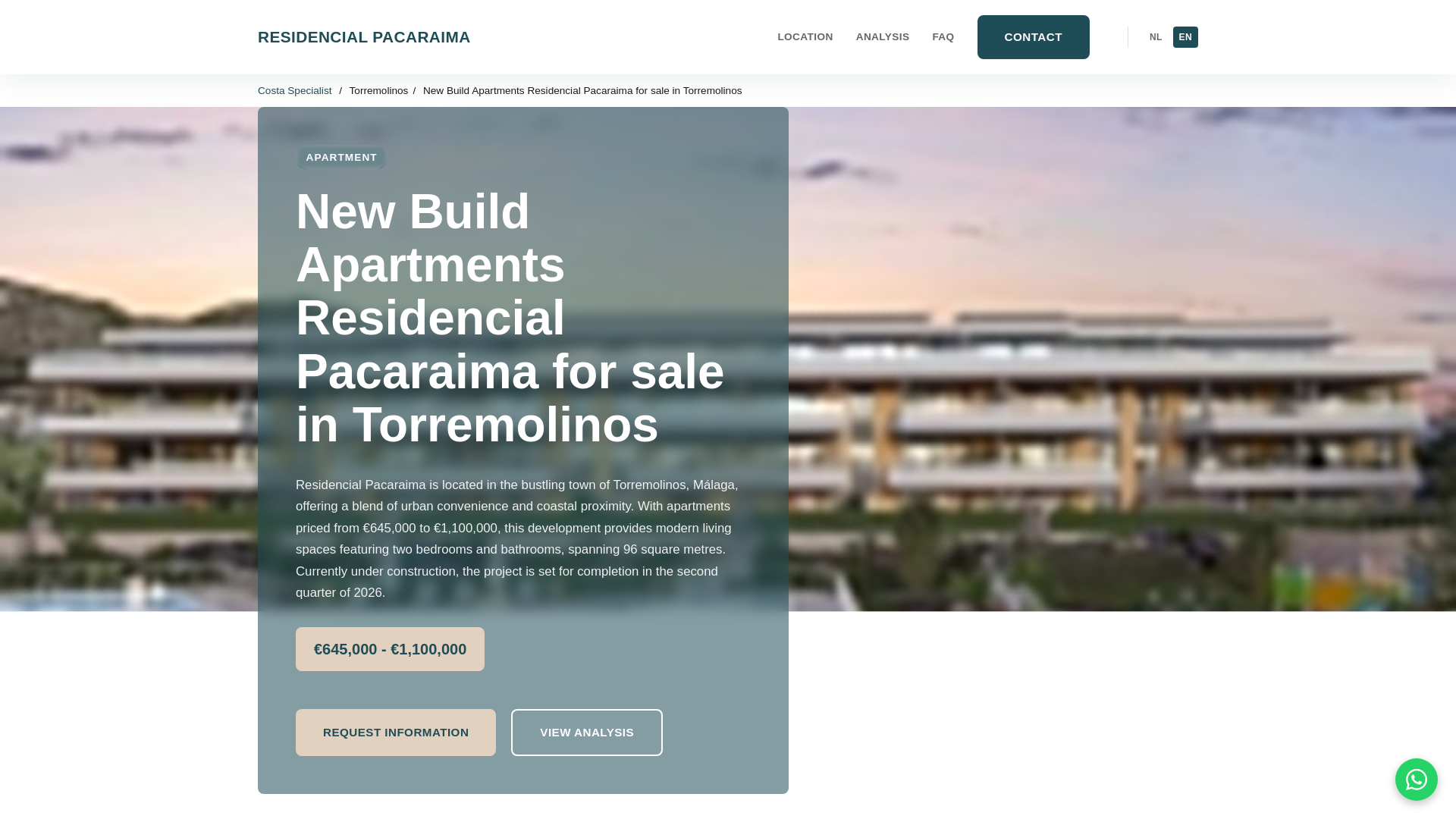 website screenshot of https://residencialpacaraima.nl