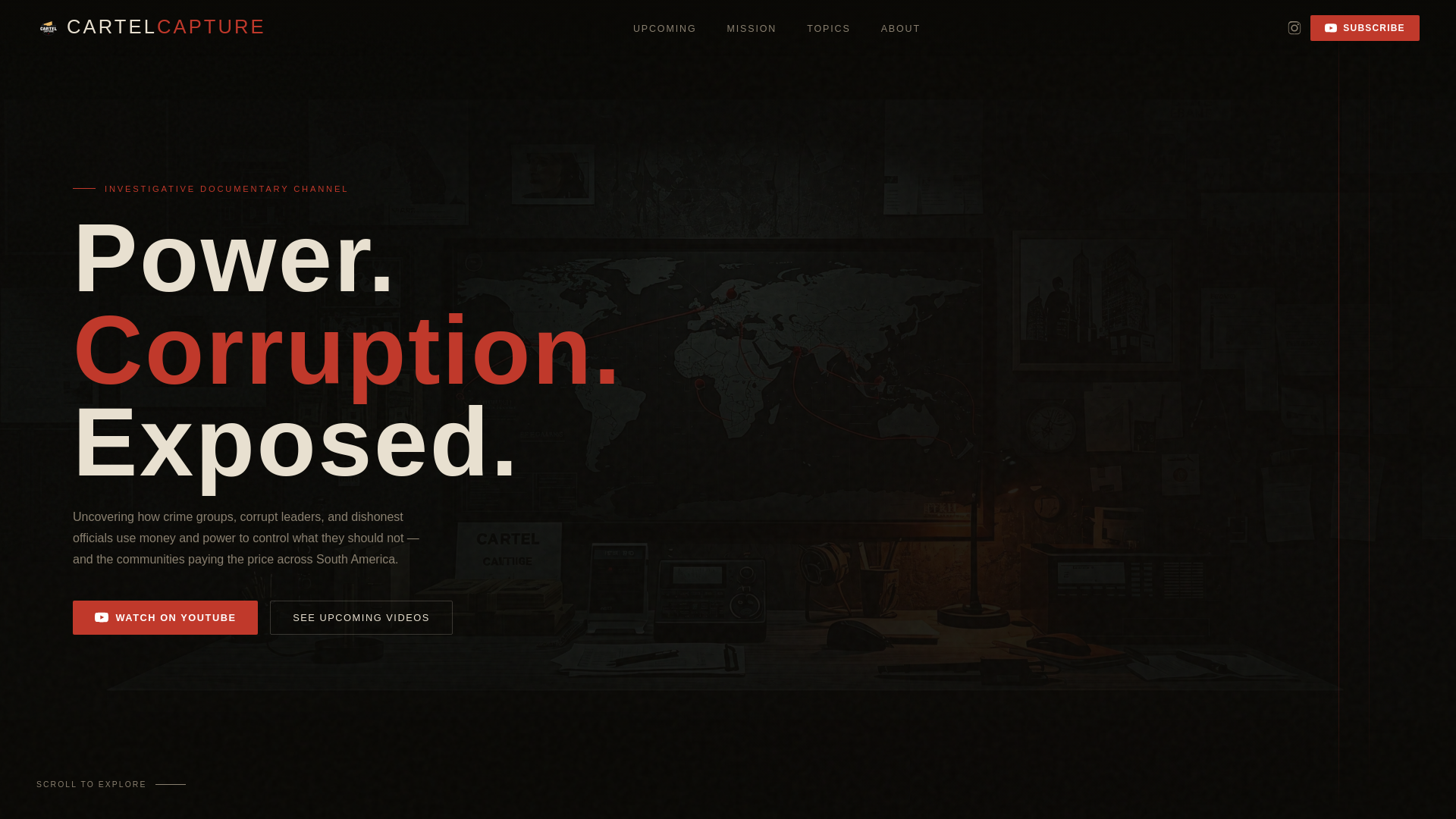 website screenshot of https://cartelcapture.tv