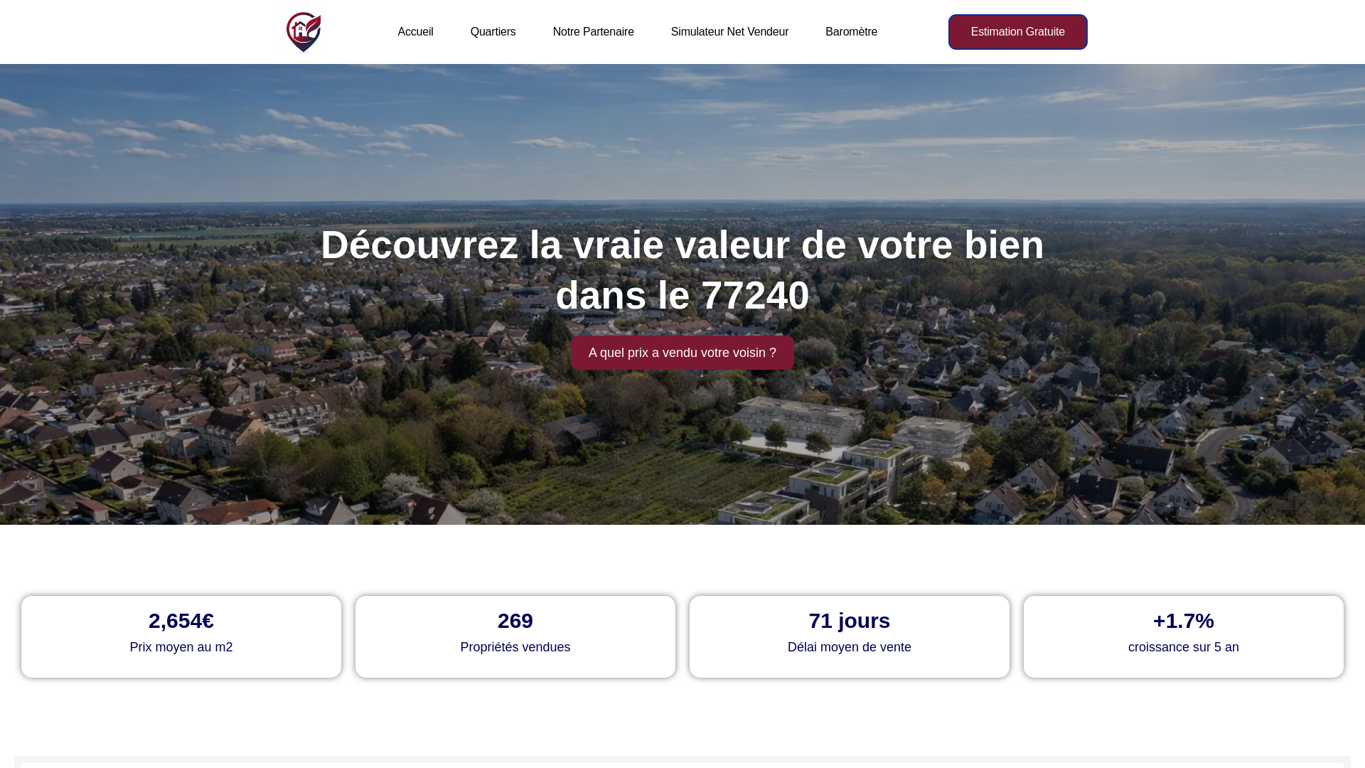 website screenshot of https://estimation-77240.fr/