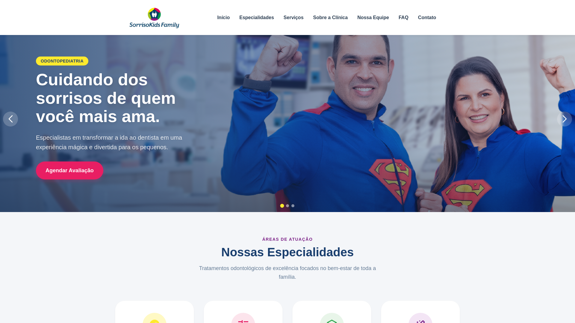 website screenshot of https://sorrisokids.pages.dev/