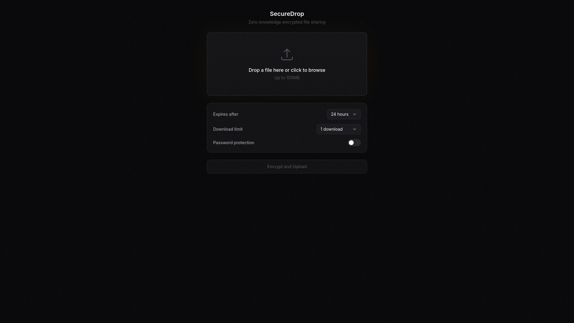 website screenshot of https://secure-drop-4g7.pages.dev/