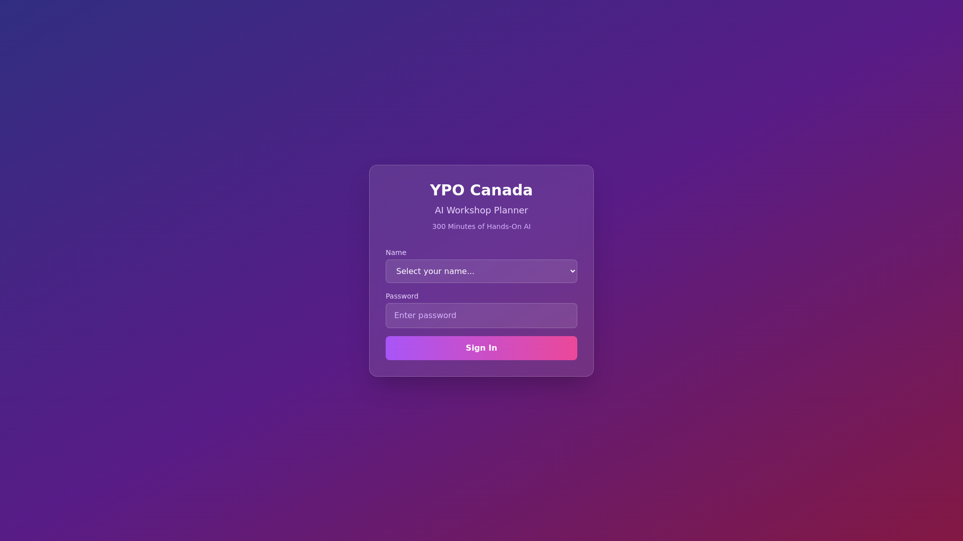 website screenshot of https://ypo-ai-workshop.pages.dev/