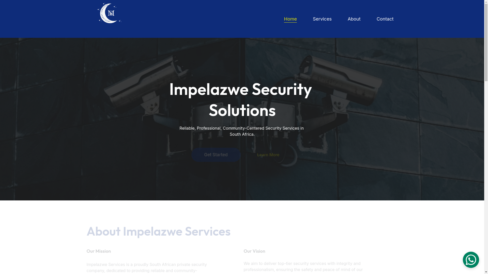 website screenshot of https://impelazweservices.co.za/