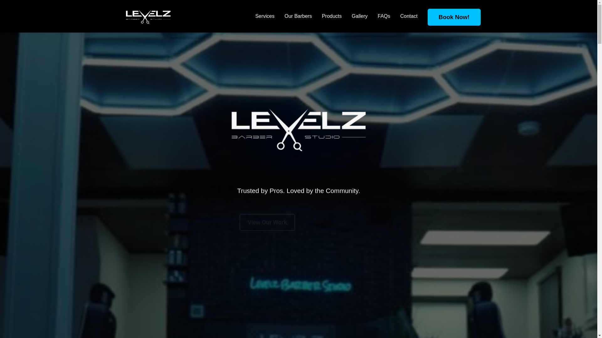 website screenshot of https://levelzbarberstudio.net/