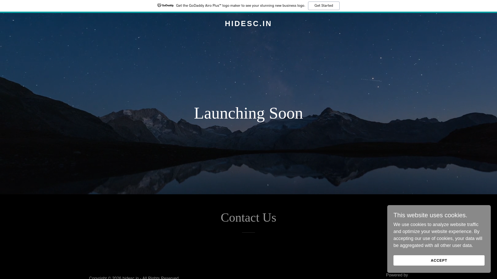website screenshot of https://hidesc.in