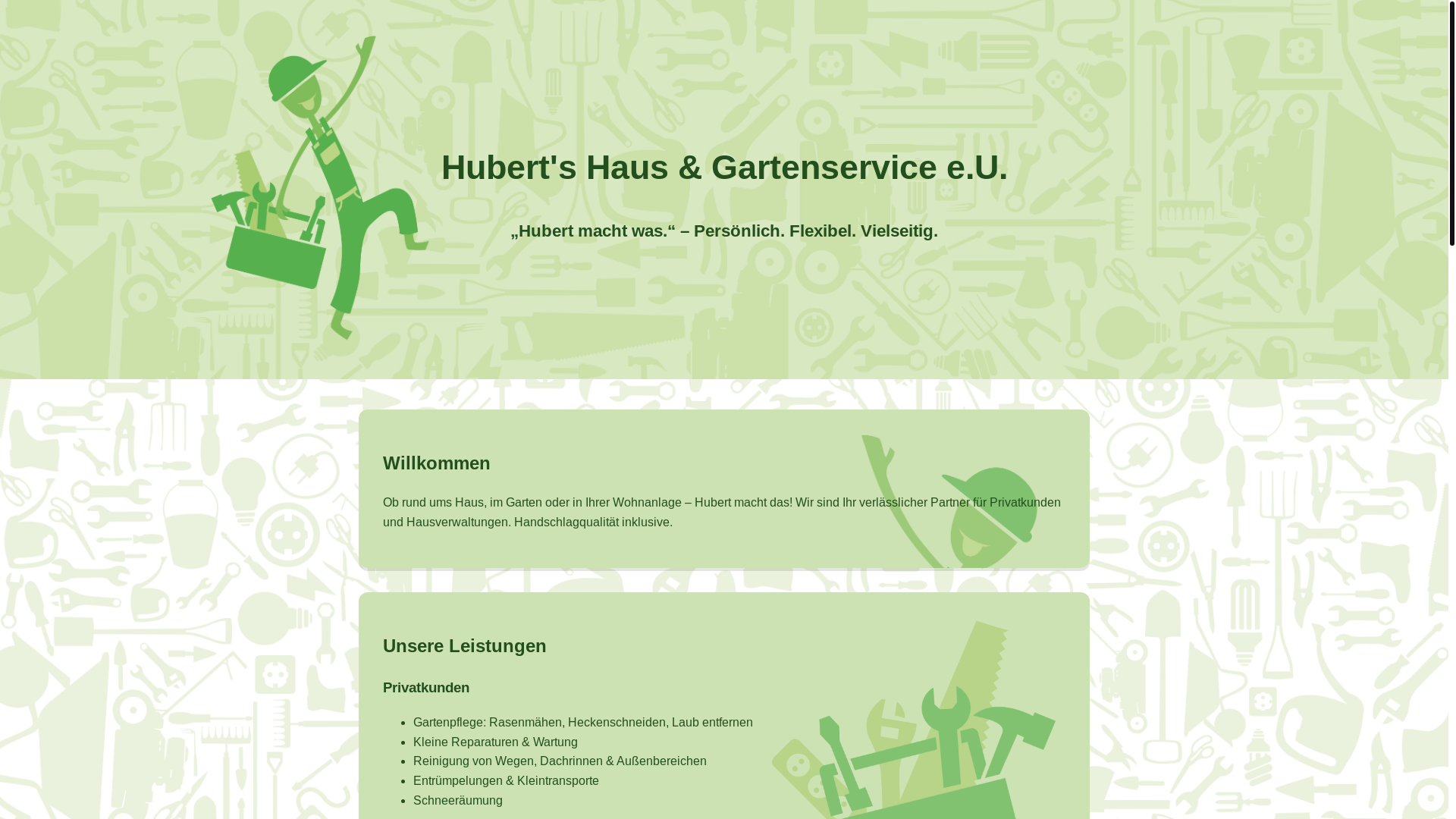 website screenshot of https://hubertmachtwas.at/