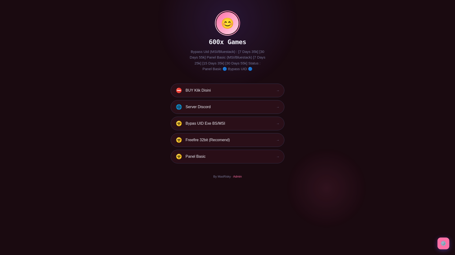 website screenshot of https://600xplays.biz.id/