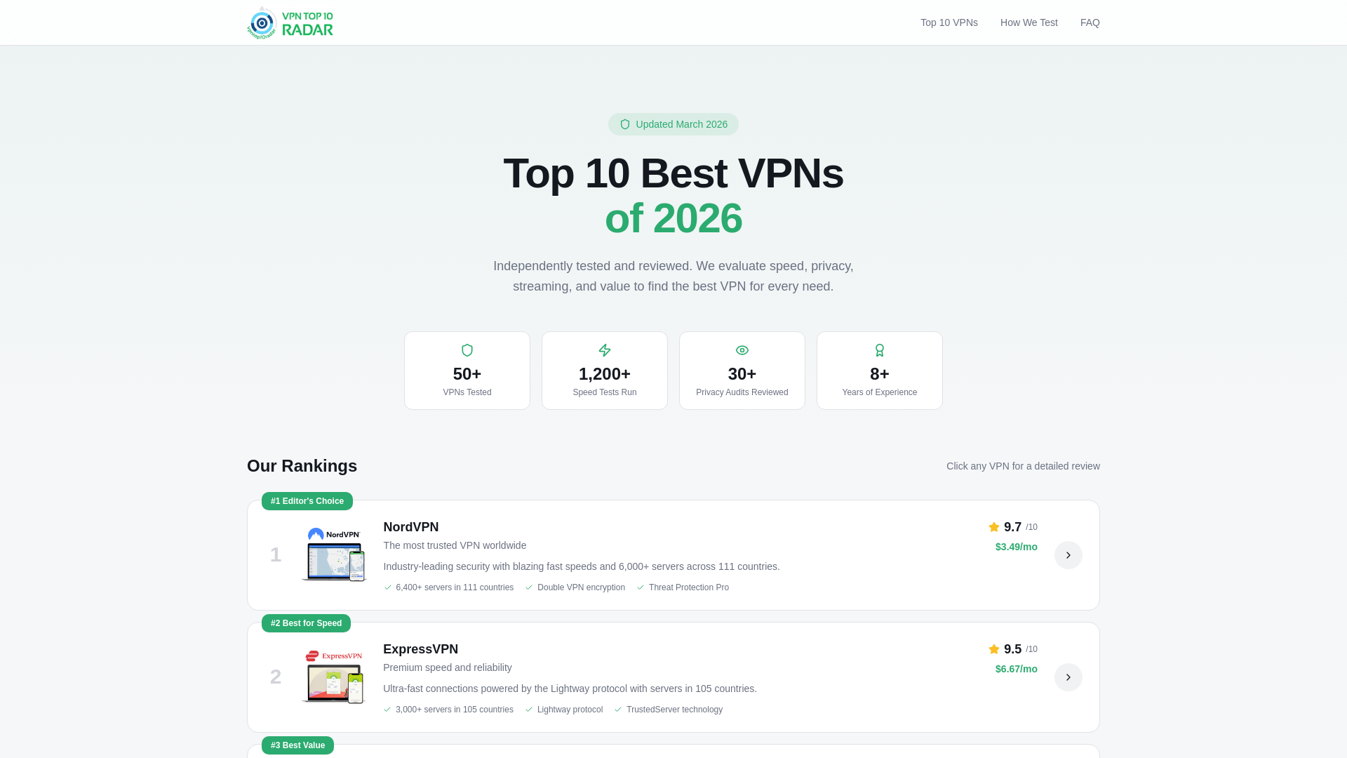 website screenshot of https://vpn-top-10.pages.dev/