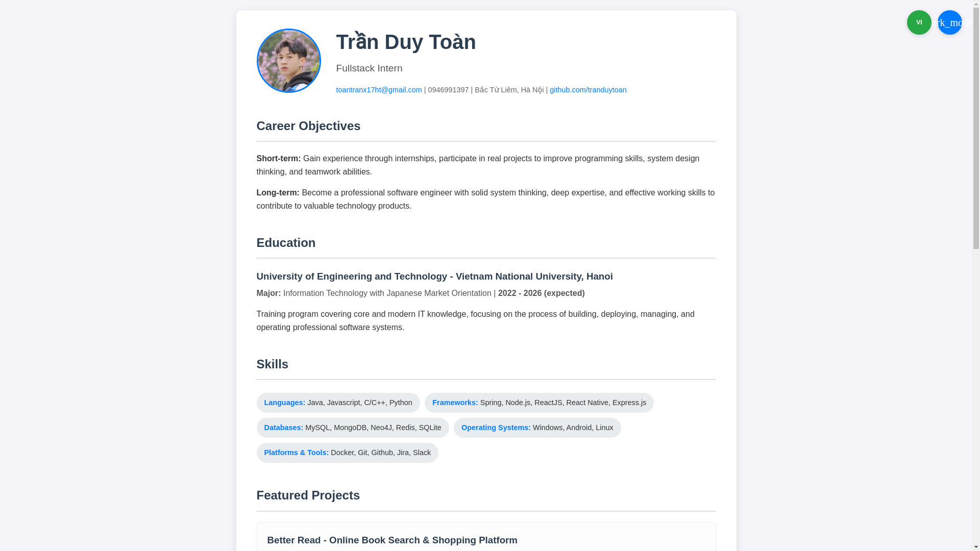 website screenshot of https://tranduytoan-github-io.pages.dev/