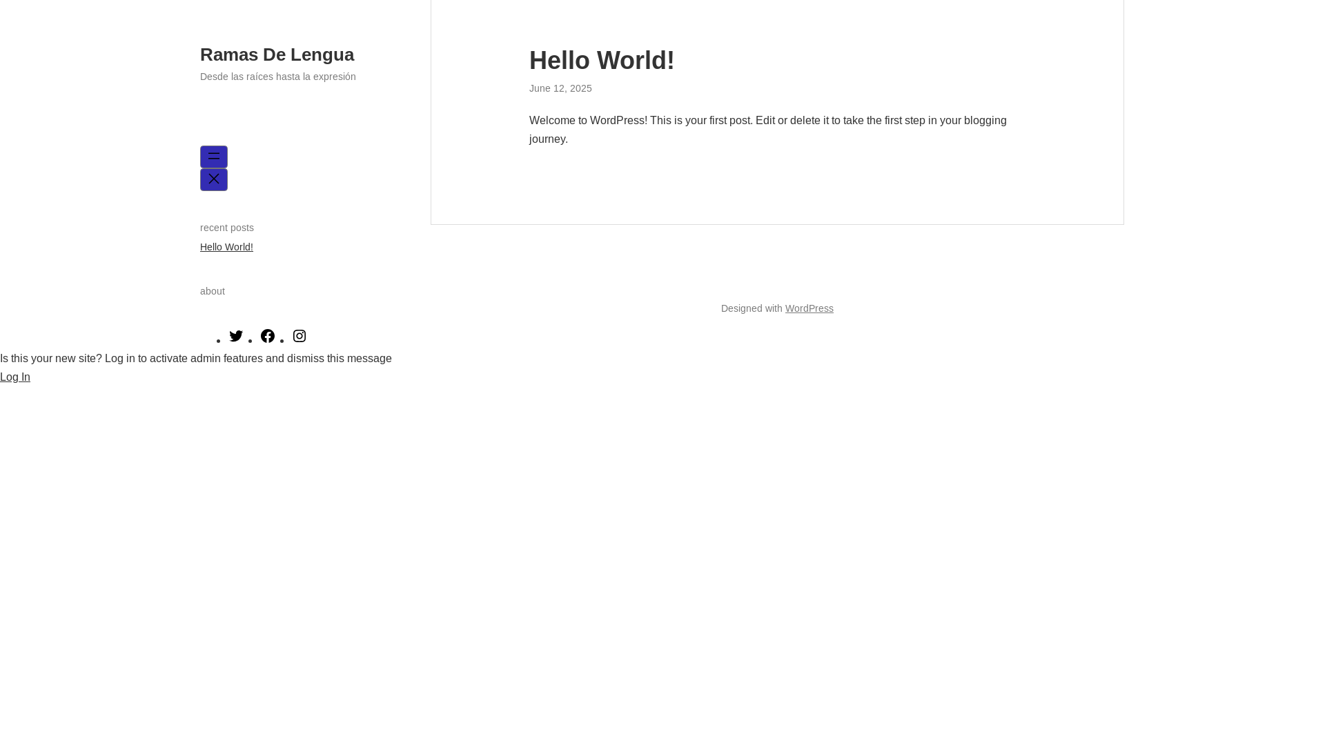 website screenshot of https://ramasdelengua.com/