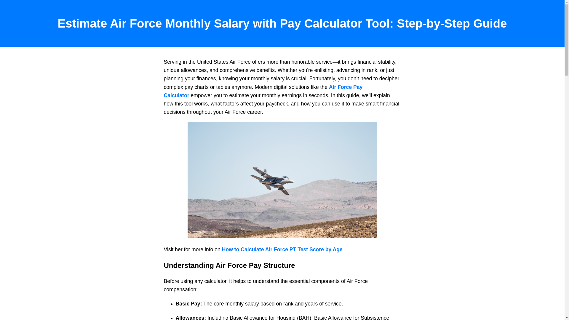 website screenshot of https://airforcepaycalc.pages.dev/