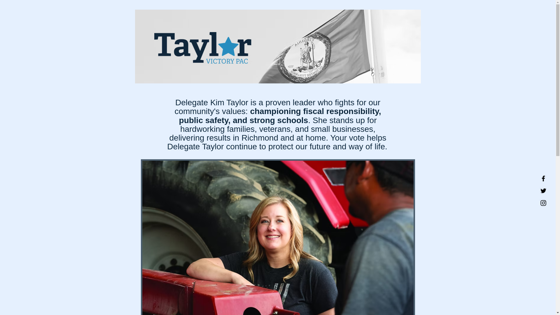 website screenshot of https://taylorvictorypac.com/