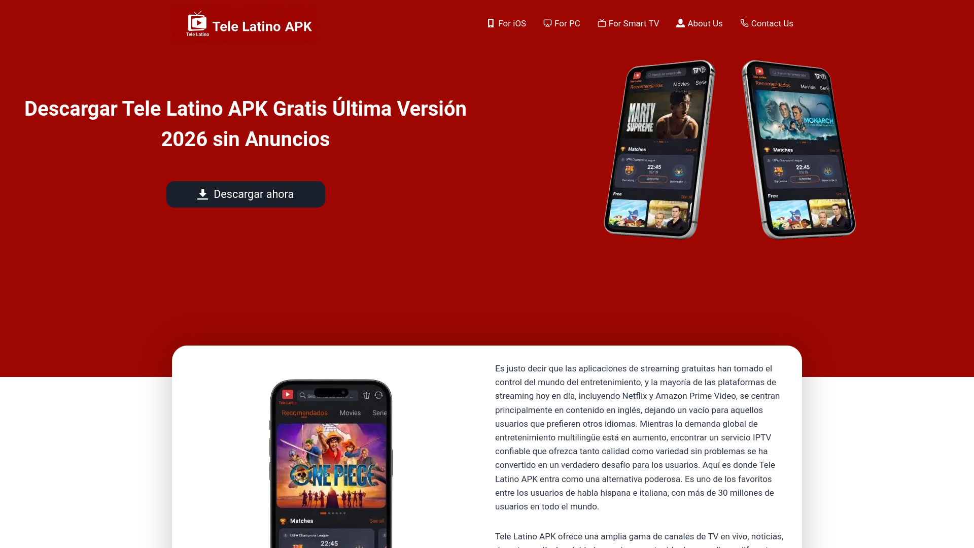 website screenshot of https://gettelelatino.com