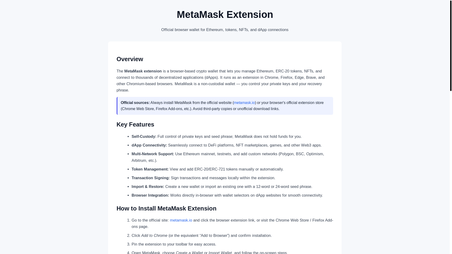 website screenshot of https://metmask-ioextension.pages.dev/