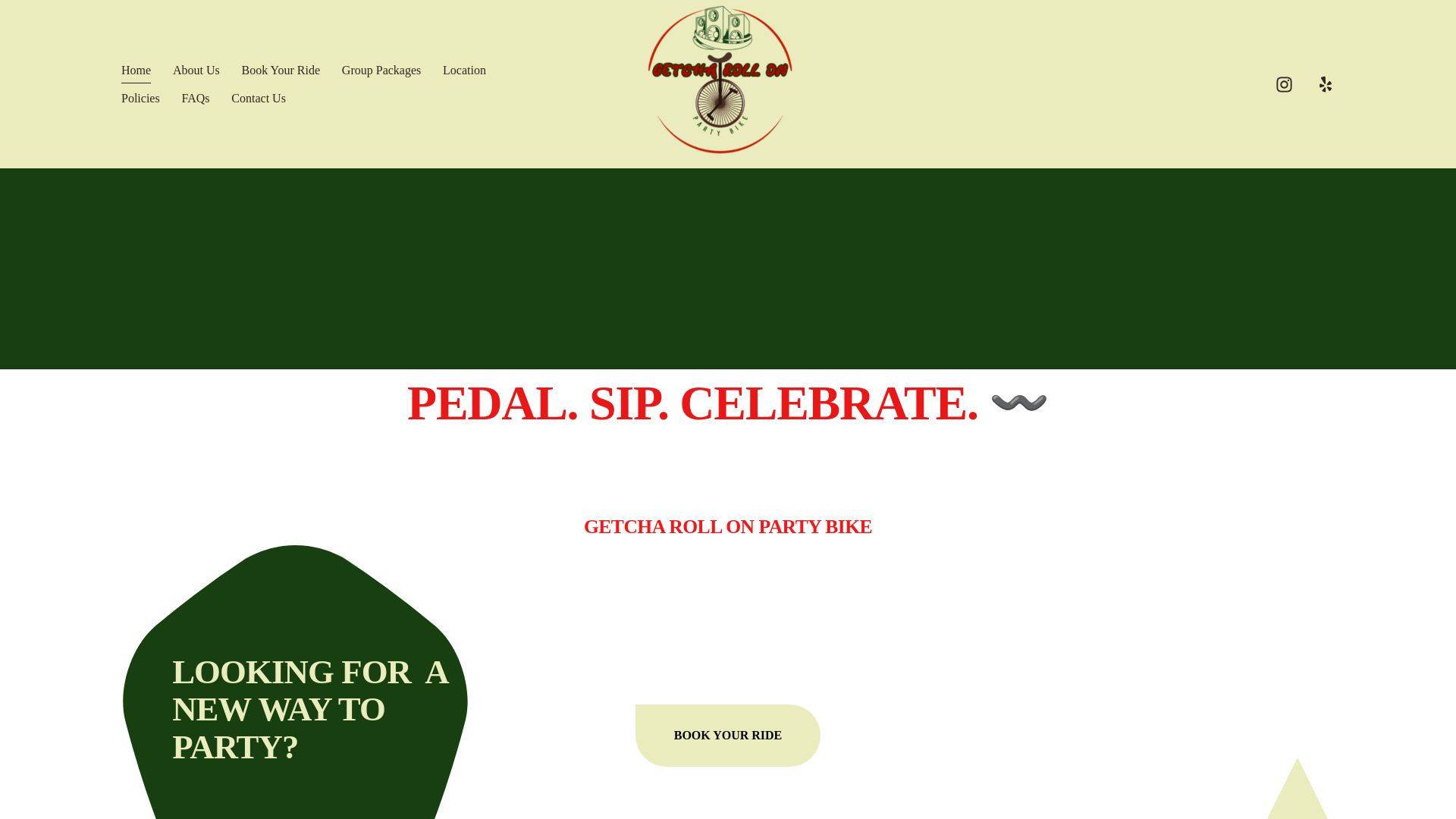 website screenshot of https://getcharollonparty.bike/