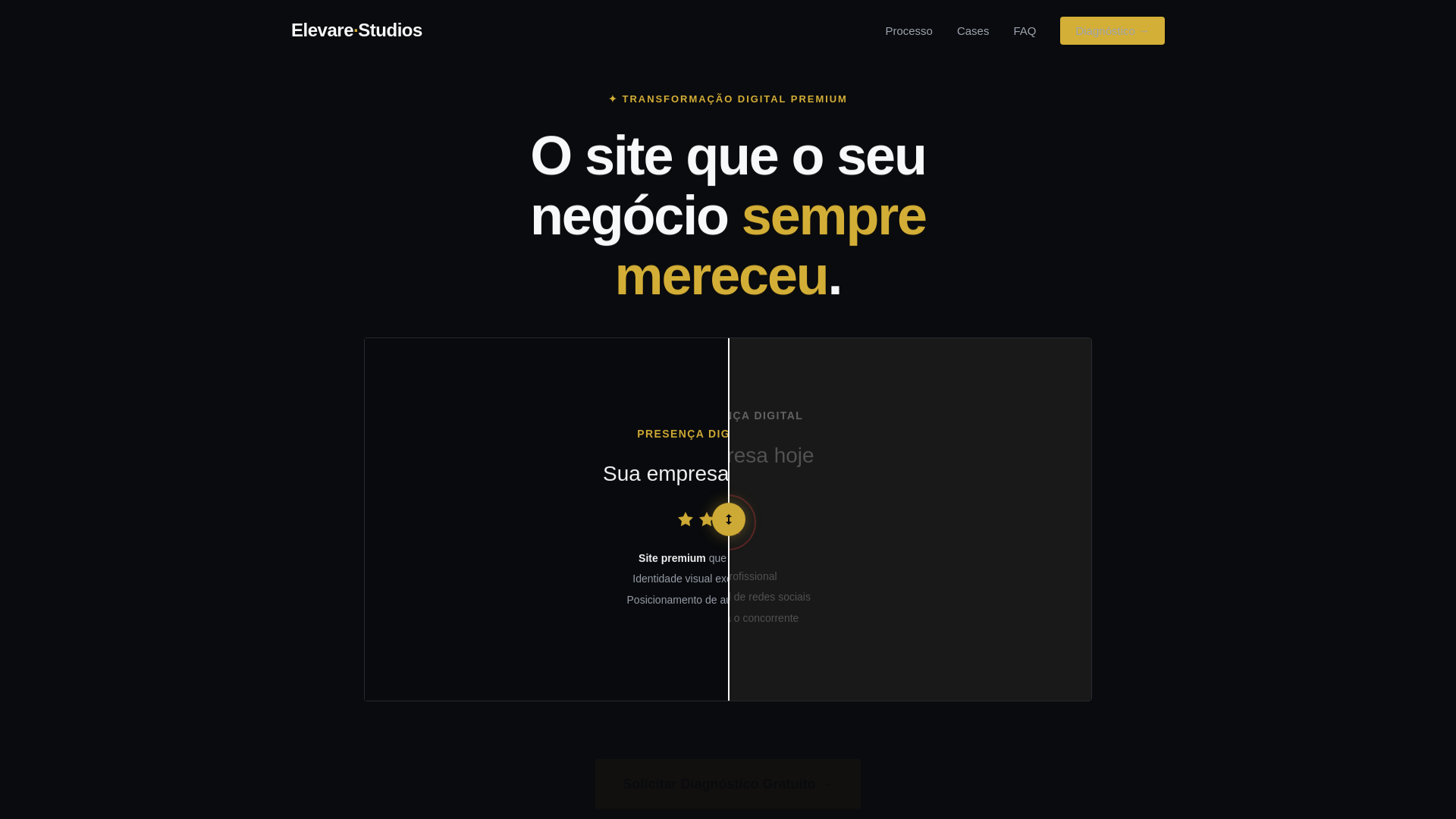 website screenshot of https://elevarestudios.com.br/