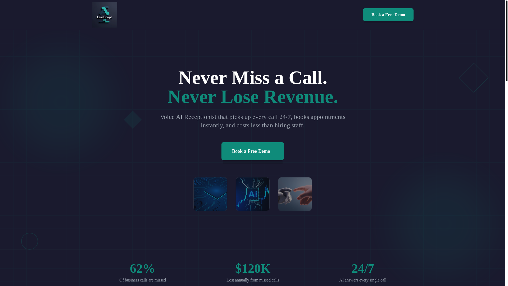 website screenshot of https://leadscriptai.tech/