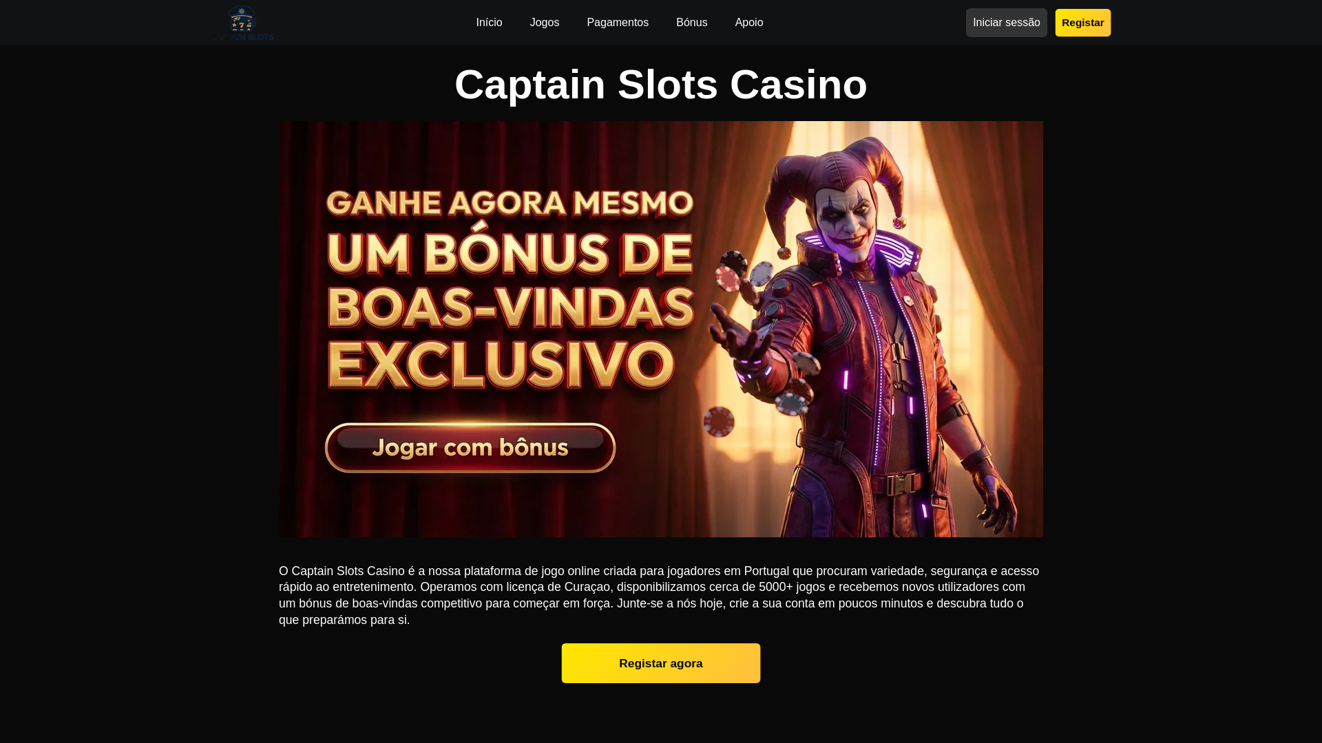 website screenshot of https://captainslots-pt-54797.pages.dev/