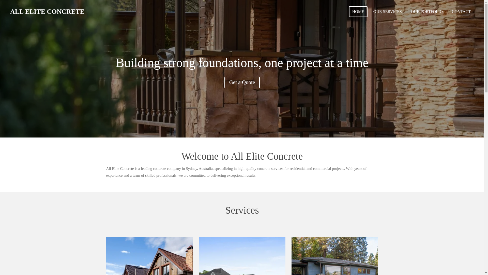 website screenshot of https://alleliteconcrete.com/