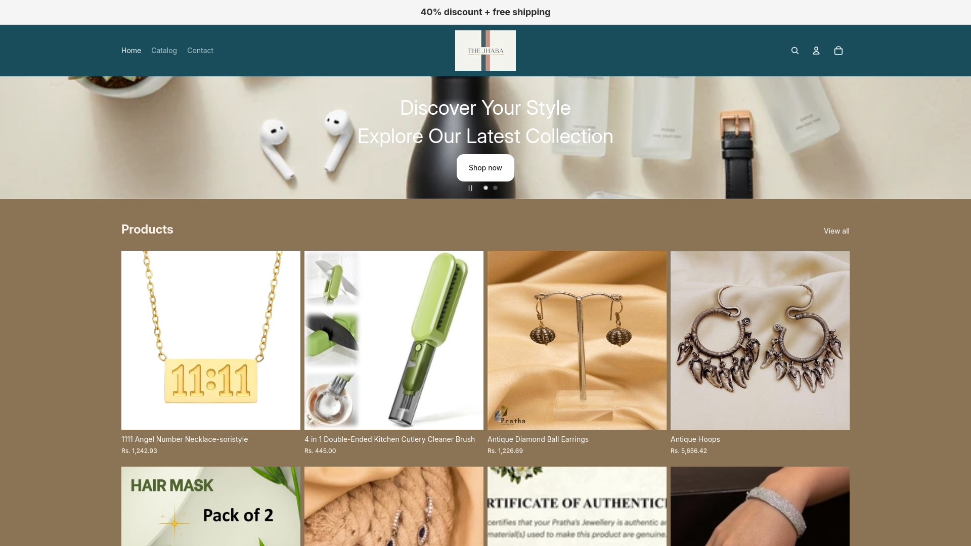 website screenshot of https://thejhaba.com/