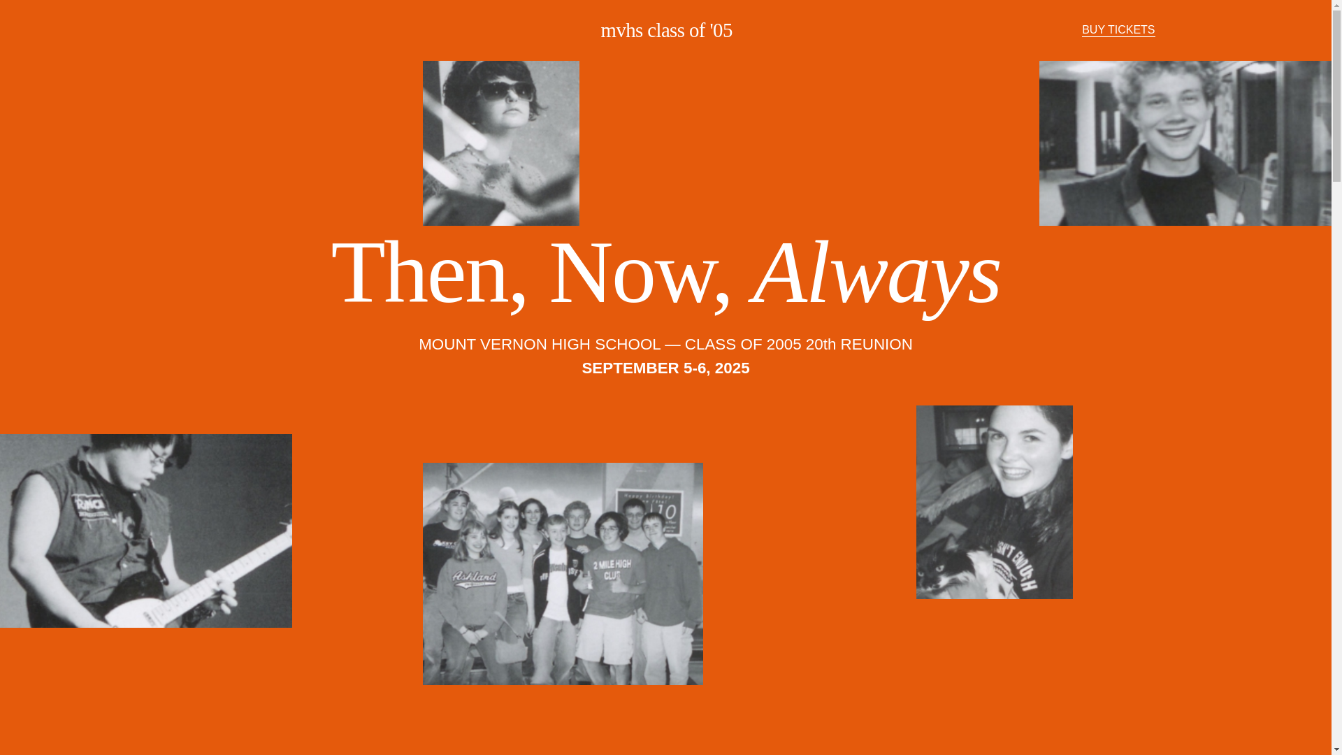 website screenshot of https://mvhsclassof2005.com/