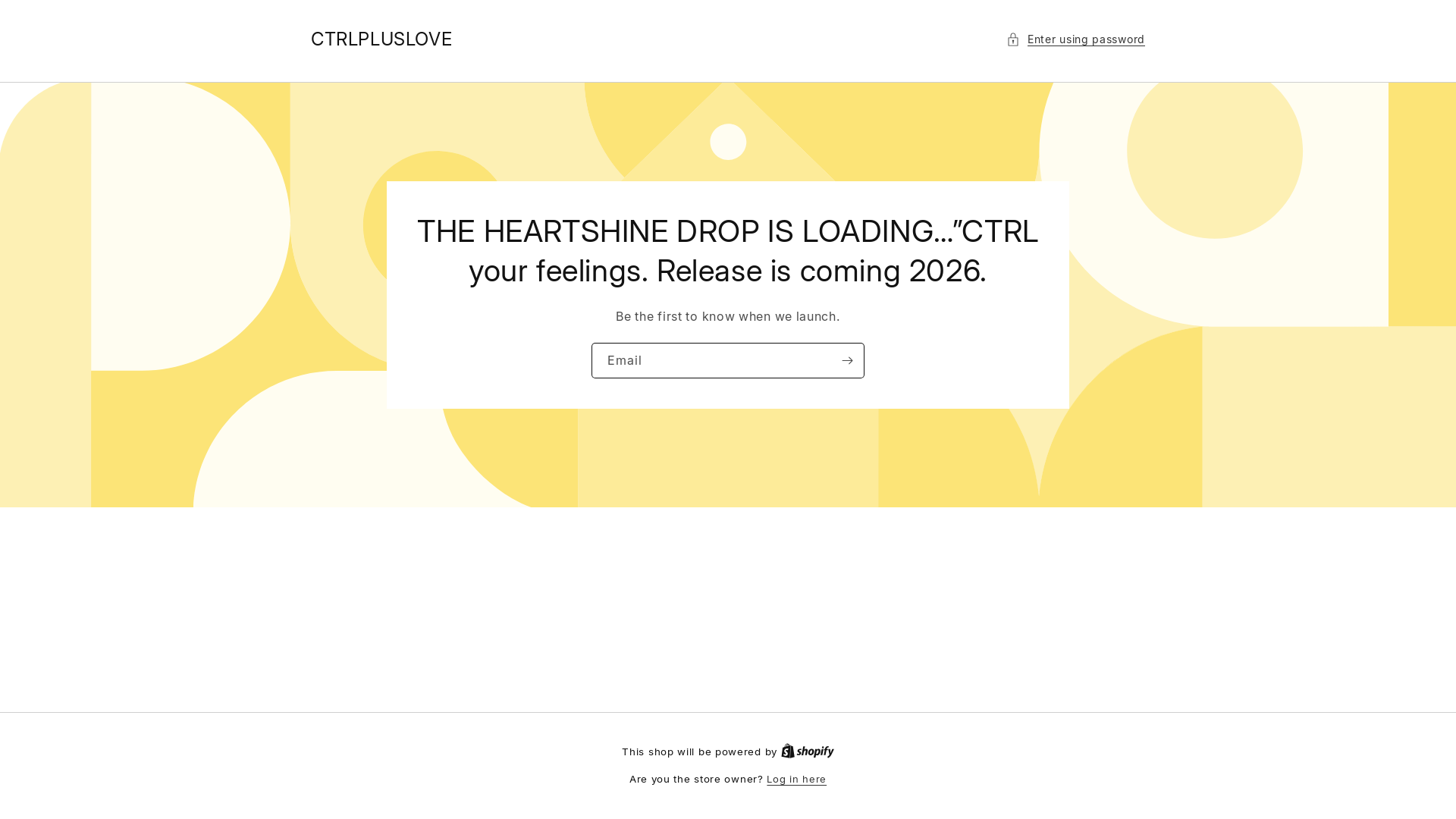 website screenshot of https://ctrlpluslove.store/
