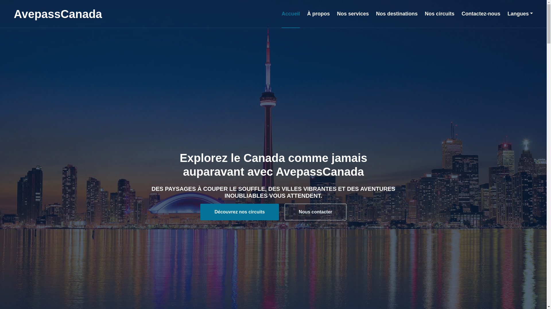 website screenshot of https://avepasscanada.com/