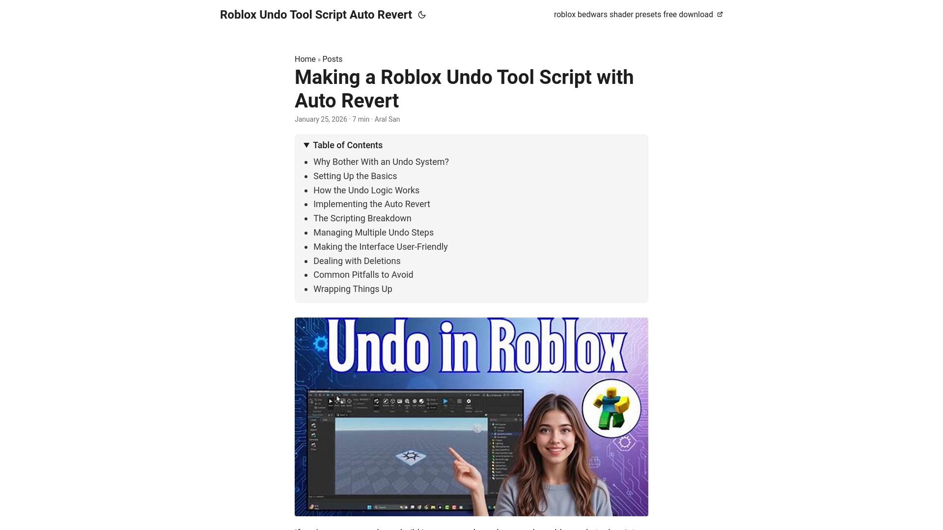 website screenshot of https://roblox-undo-tool-script-auto-revert.pages.dev/