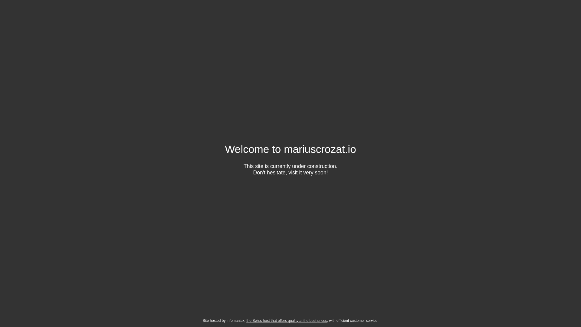 website screenshot of https://mariuscrozat.io/