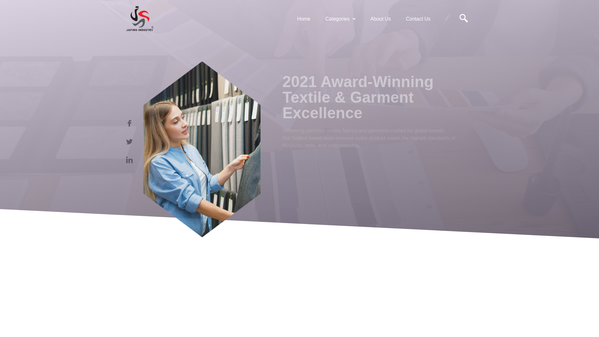 website screenshot of https://jafinoindustry.com