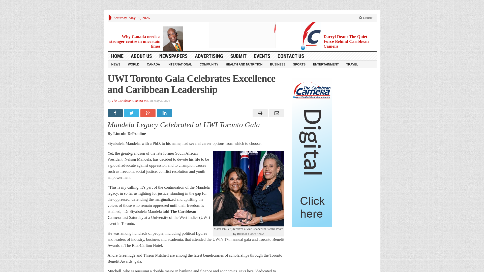 website screenshot of https://thecaribbeancamera.com/uwi-toronto-gala-celebrates-excellence-and-caribbean-leadership/