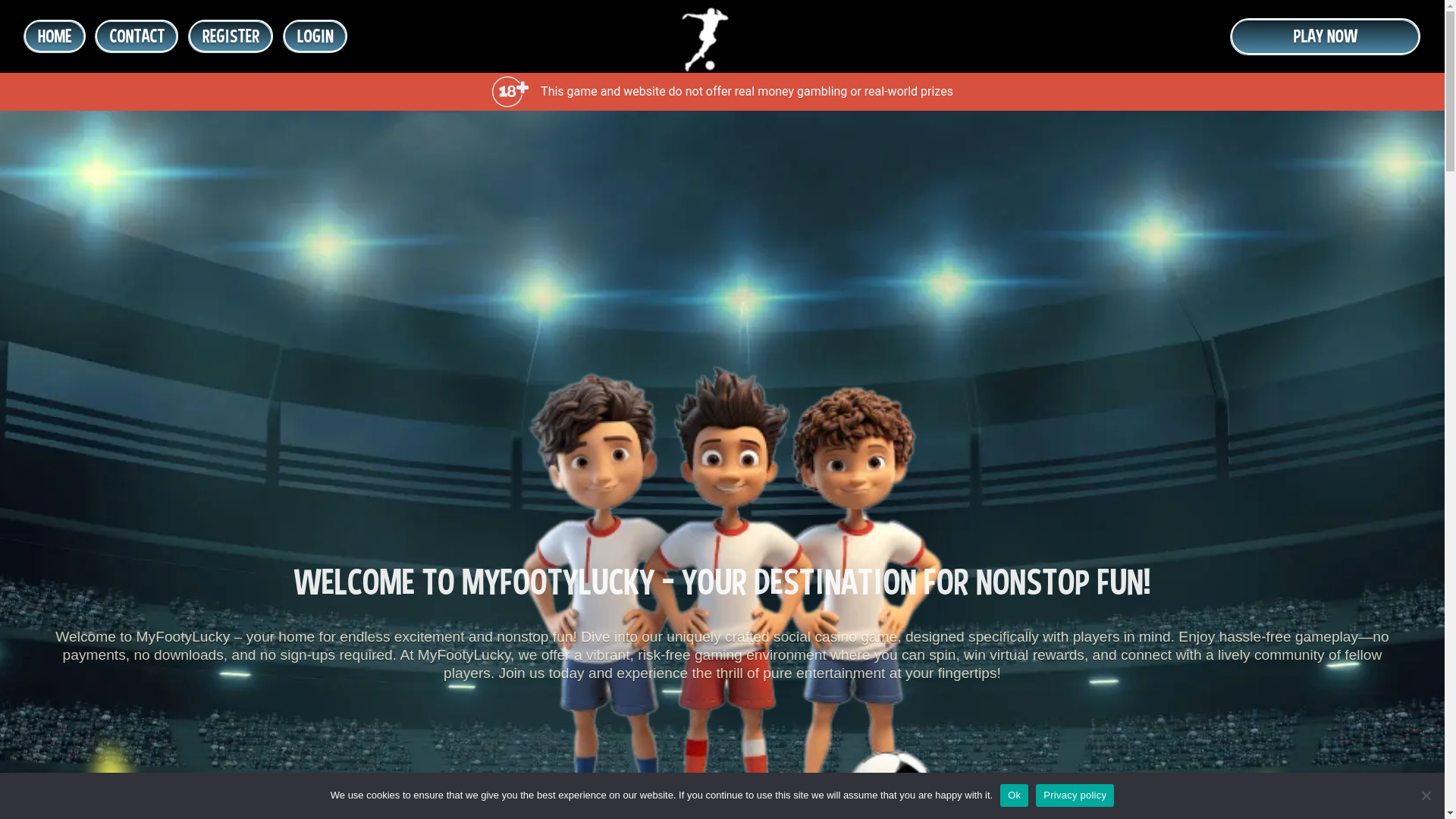 website screenshot of https://luckyfootywin.com/