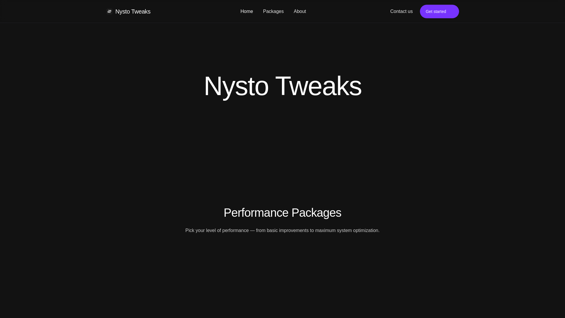 website screenshot of https://nysto.net