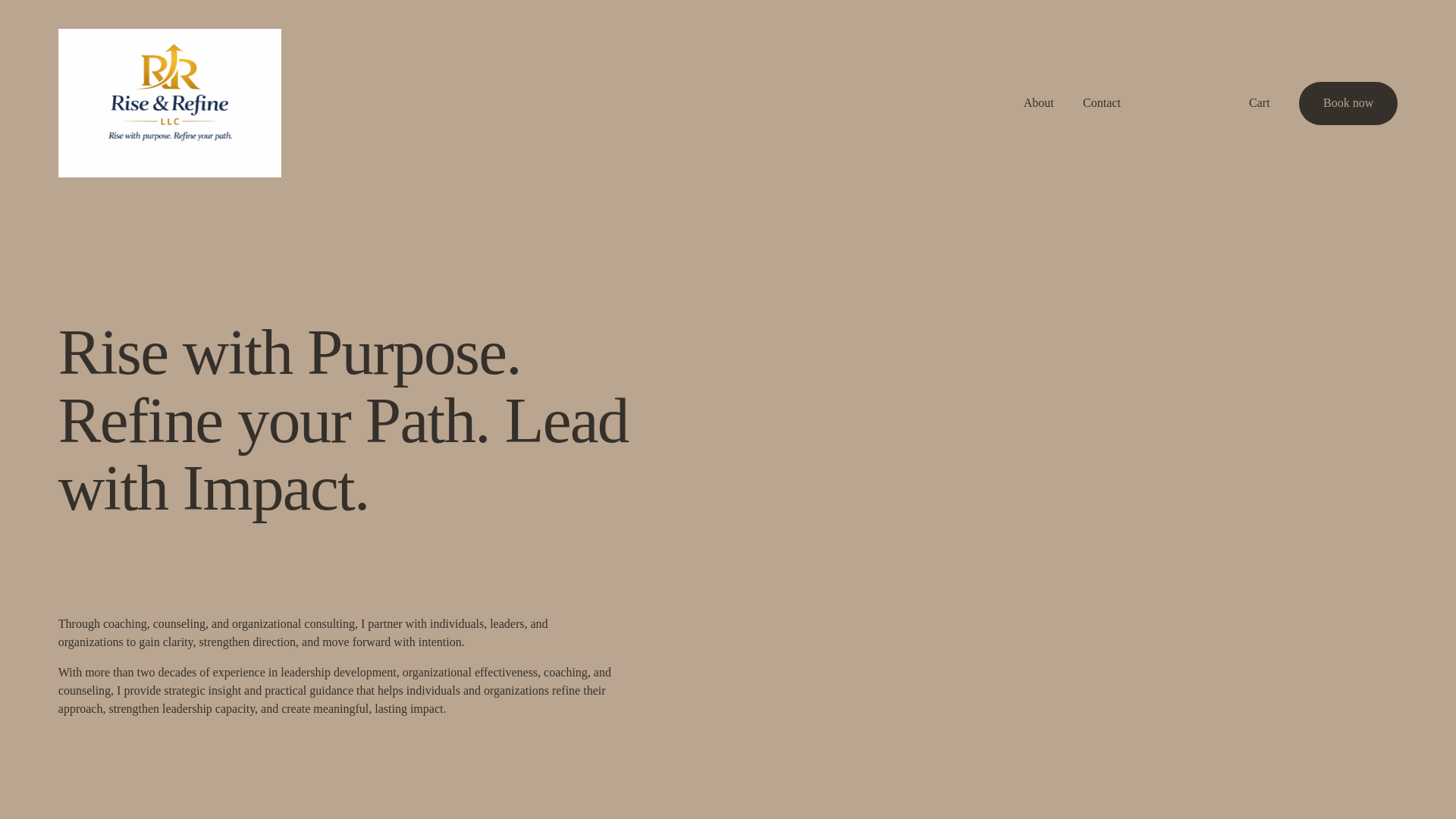 website screenshot of https://riseandrefinellc.com/