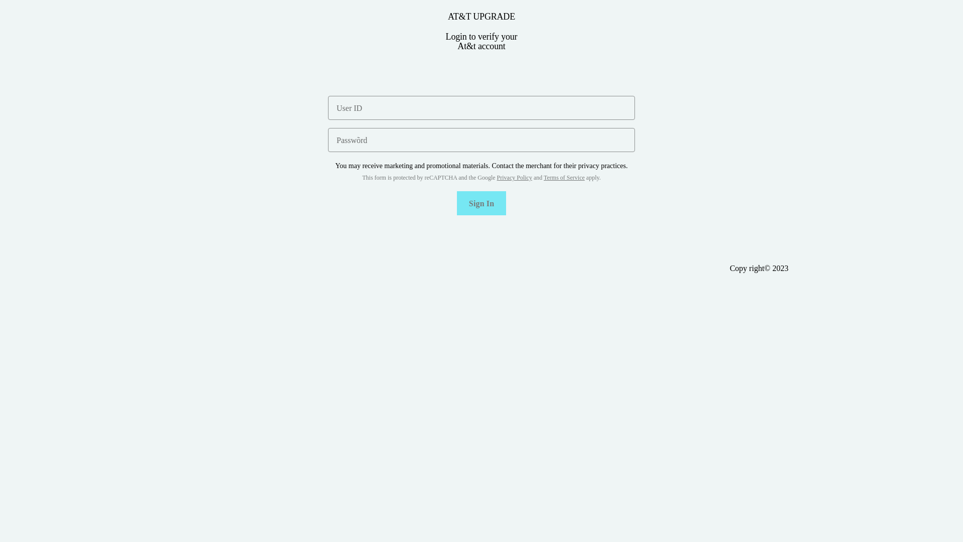 website screenshot of https://login-to-verify-your-att-account.square.site