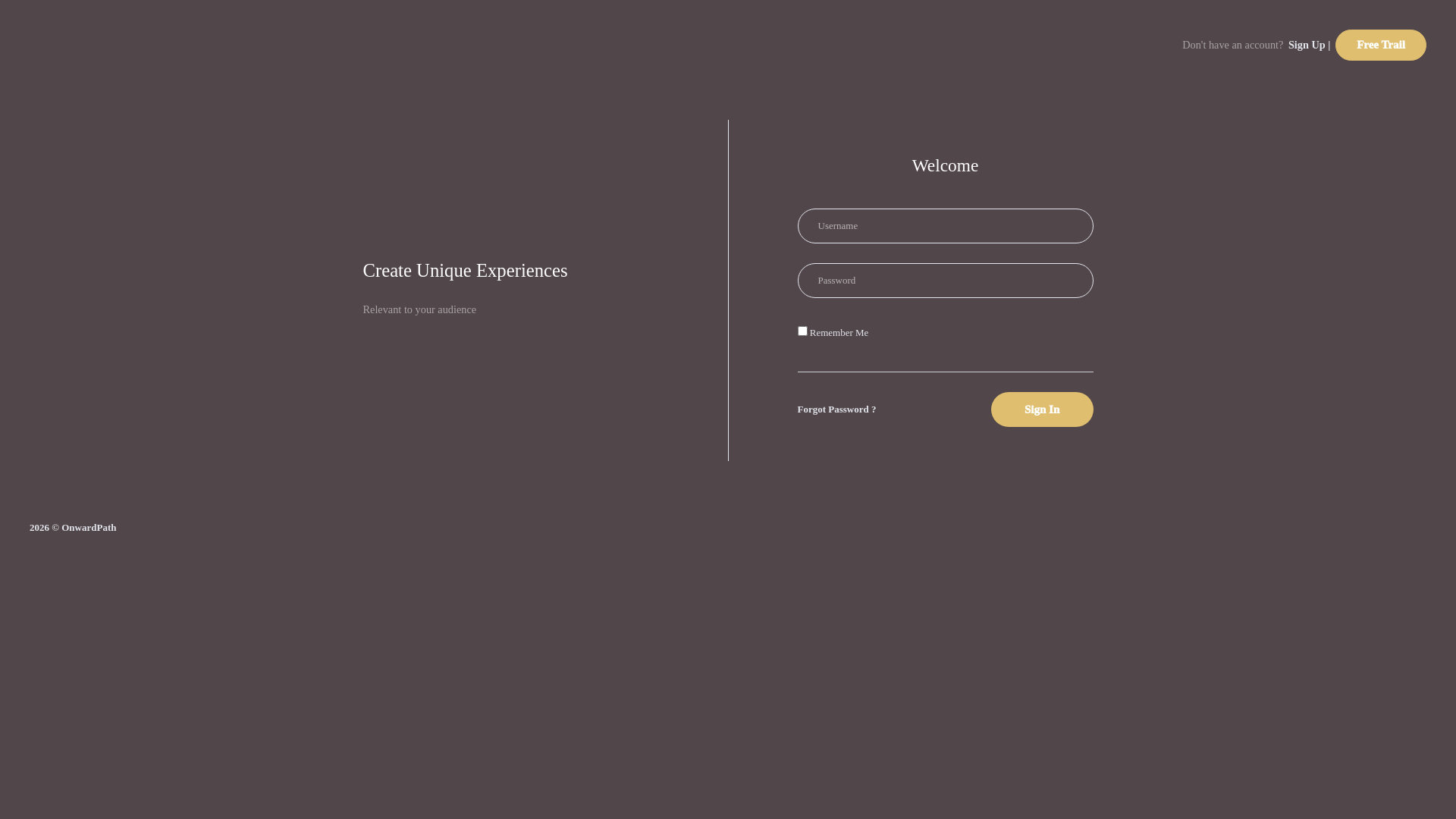 website screenshot of https://perzo-dev.onwardpath.com/wem/create-announcement