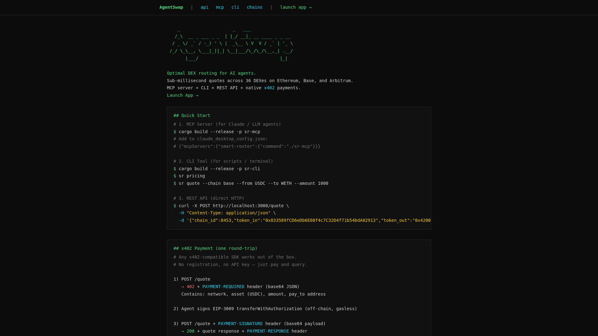 website screenshot of https://agentswap-website.pages.dev/
