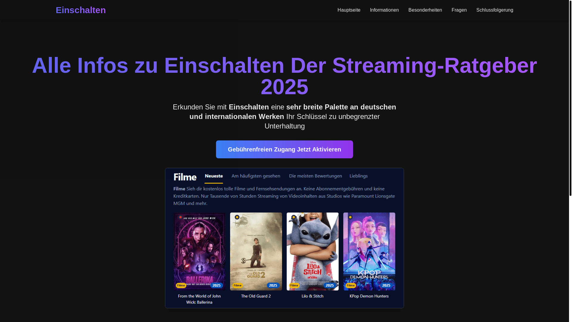 website screenshot of https://einschalten-v55c.pages.dev/