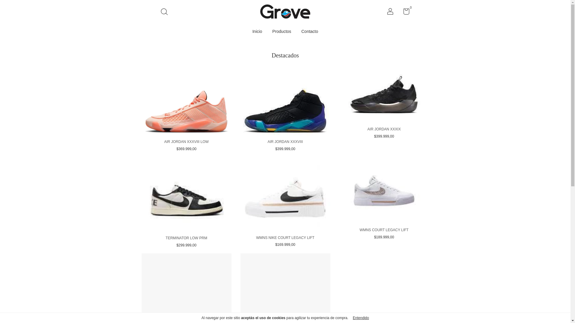 website screenshot of https://grove.com.ar/