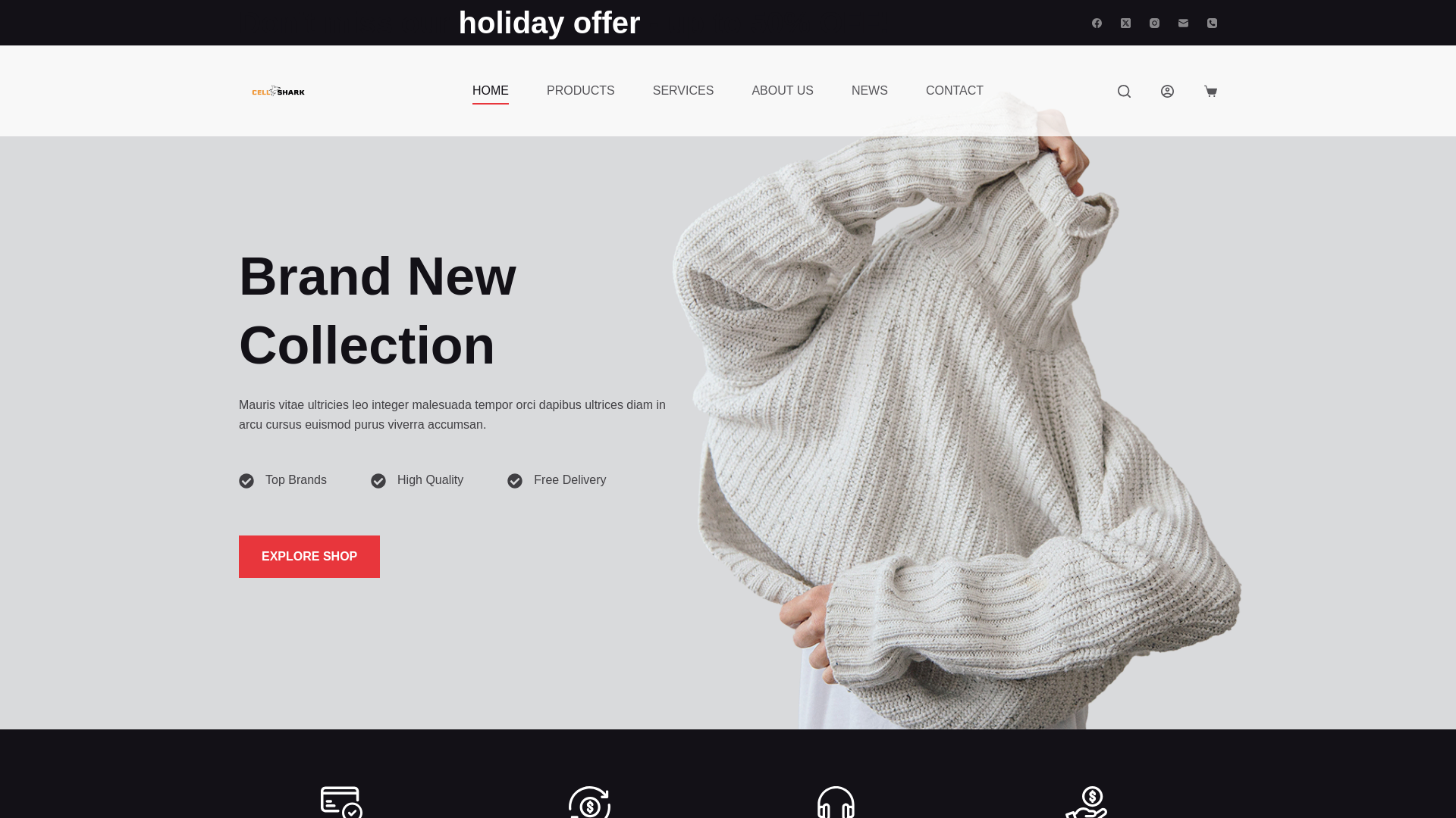 website screenshot of https://cellphoneshark.com/