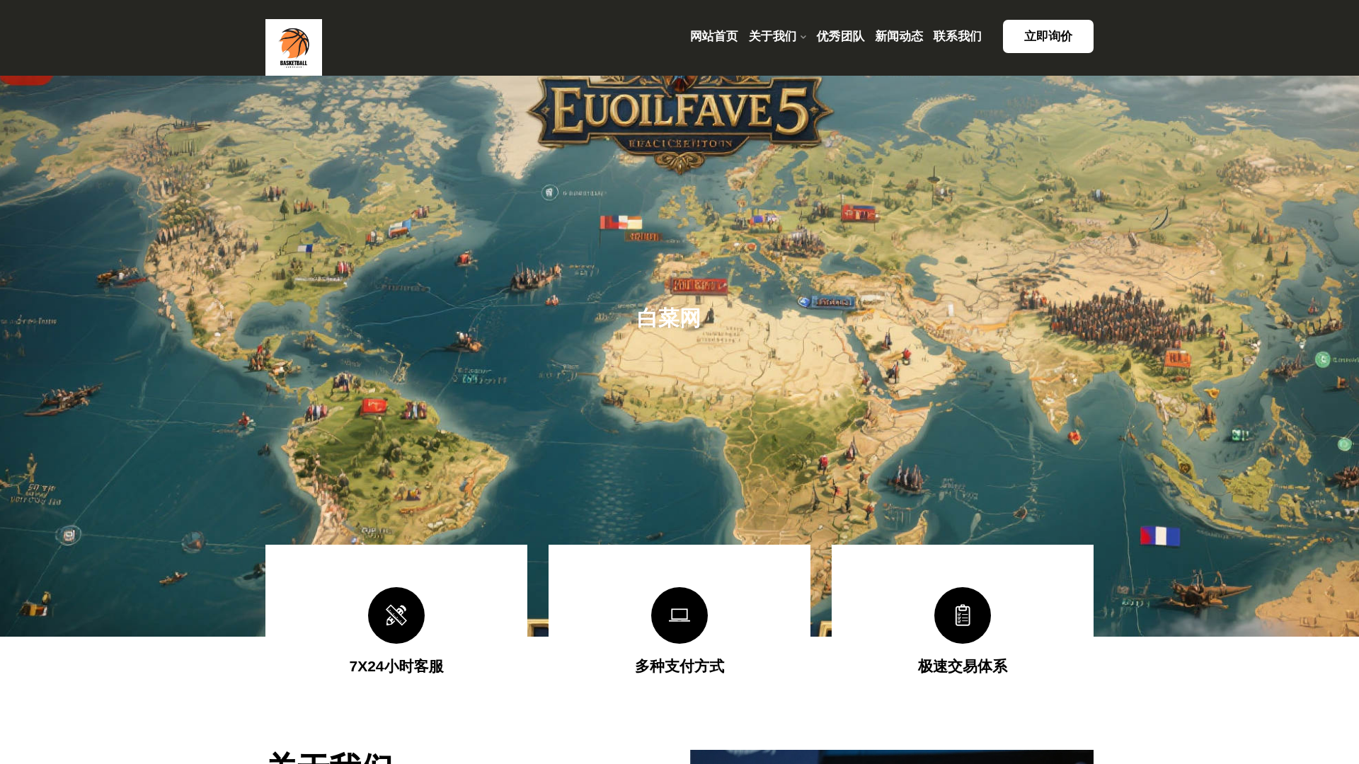 website screenshot of https://hub-baicaiwang.com/