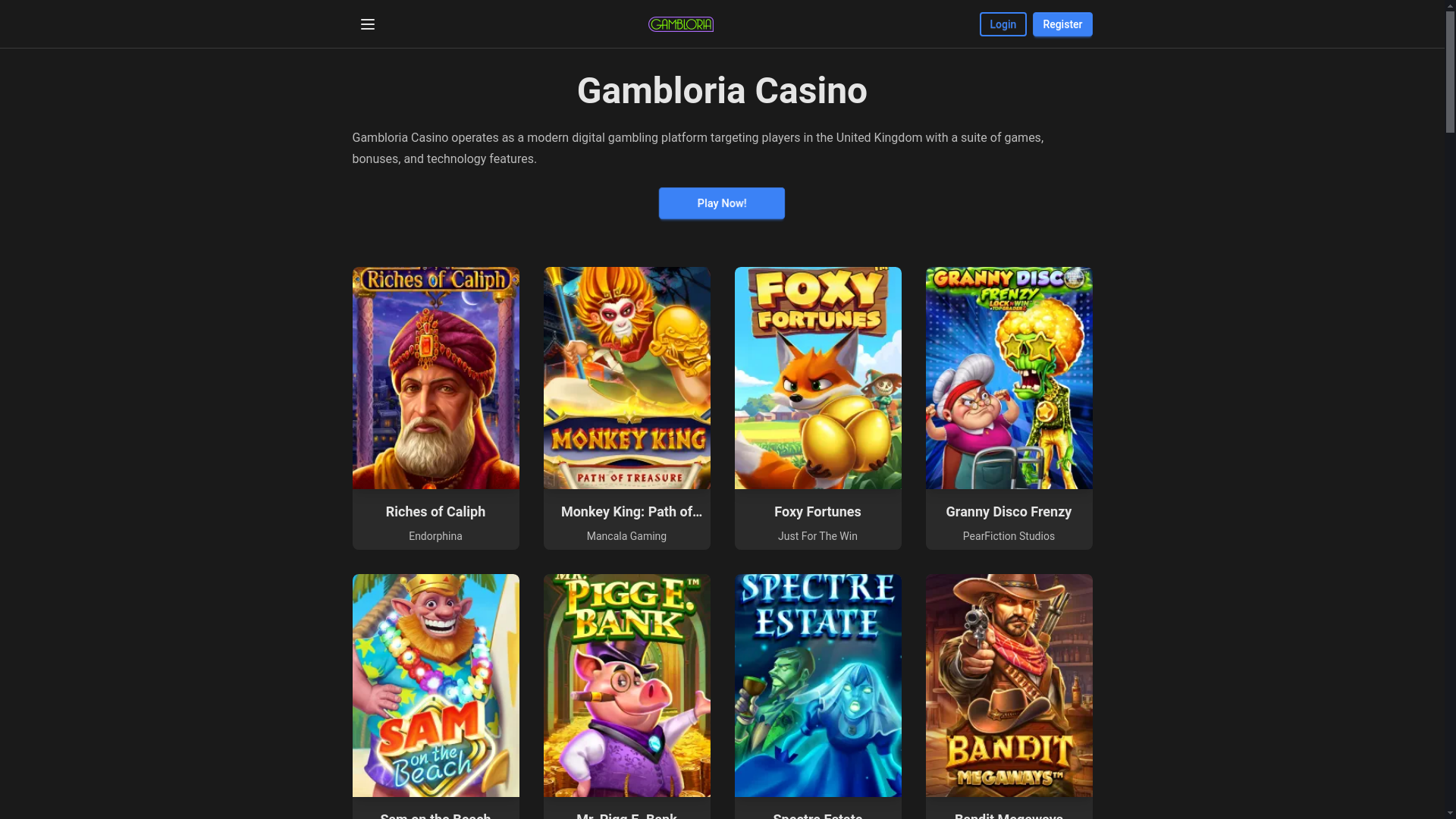 website screenshot of https://gambloriacasinos-com.pages.dev/