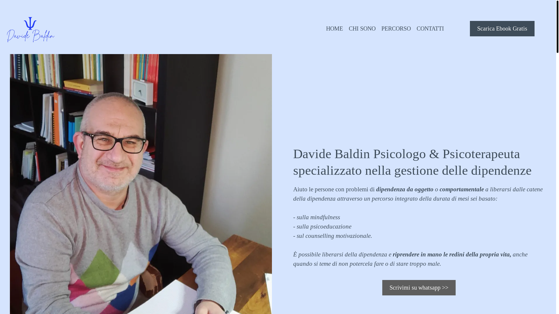 website screenshot of https://davidebaldin.it/