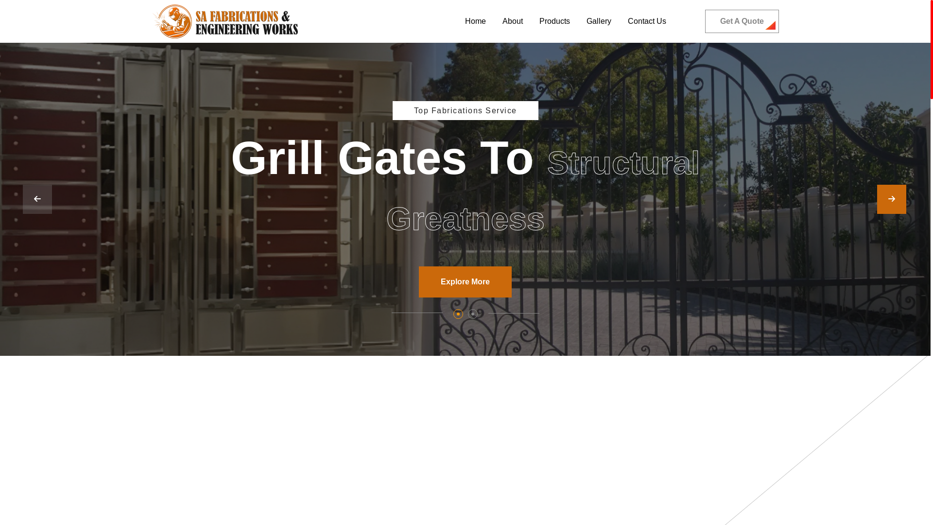 website screenshot of https://safabrications.co.in/