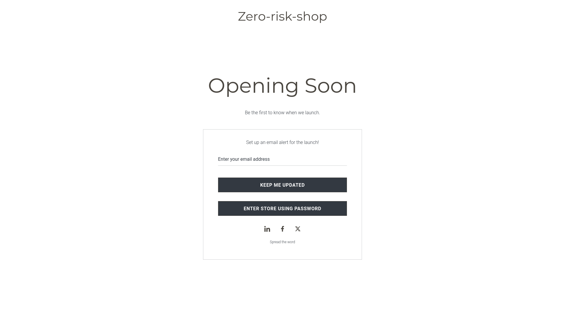 website screenshot of https://zero-risk-shop.eu/