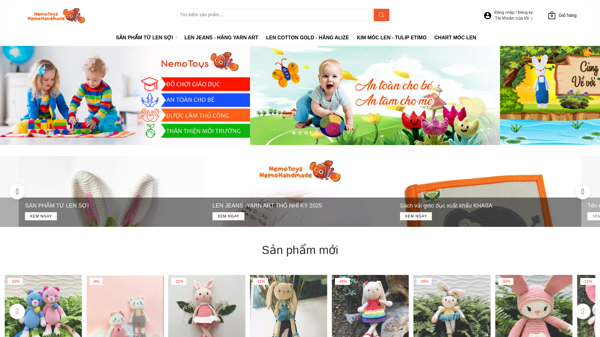 website screenshot of https://nemohandmade.com/