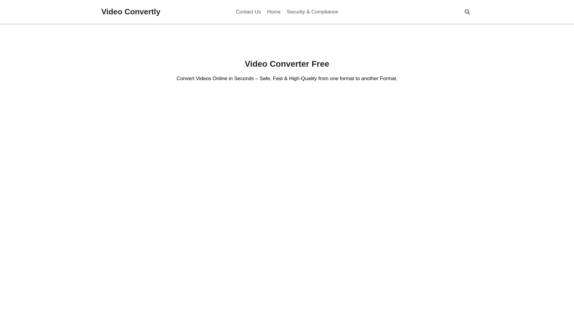 website screenshot of https://videoconvertly.com/