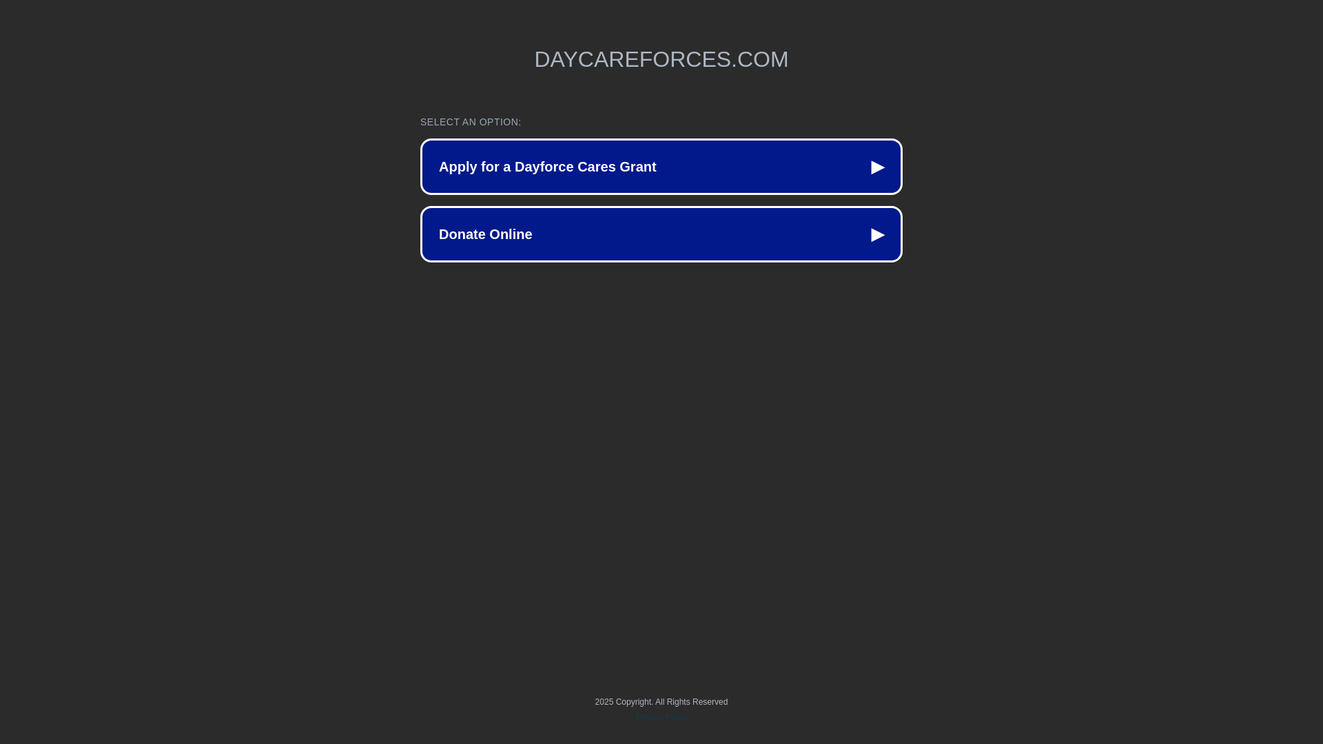 website screenshot of https://daycareforces.com